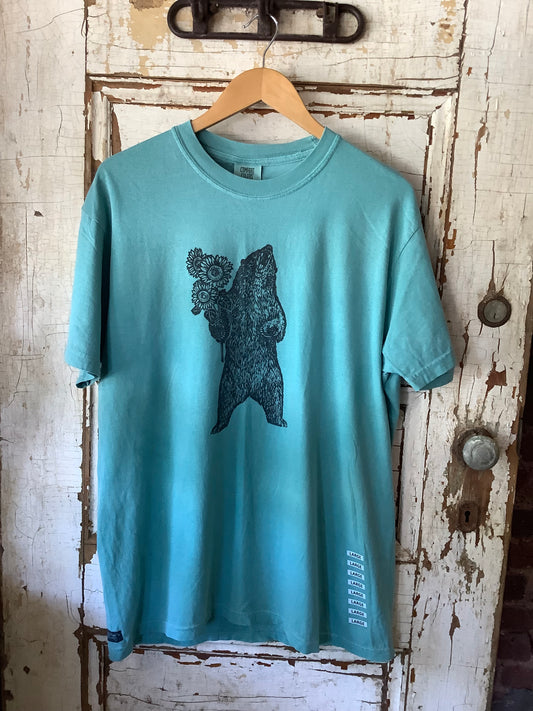 Sunflower Black Bear Seafoam Unisex Tee