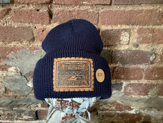 Lewiston Bridge Navy Blue Waffle Beanie