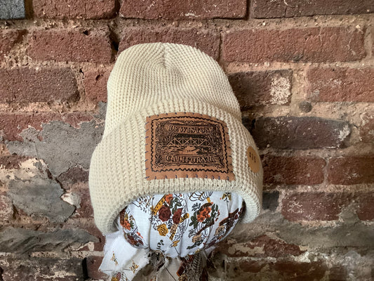 Lewiston Bridge Ivory Waffle Beanie