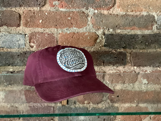 Trinity County Patch Burgundy Dad Hat