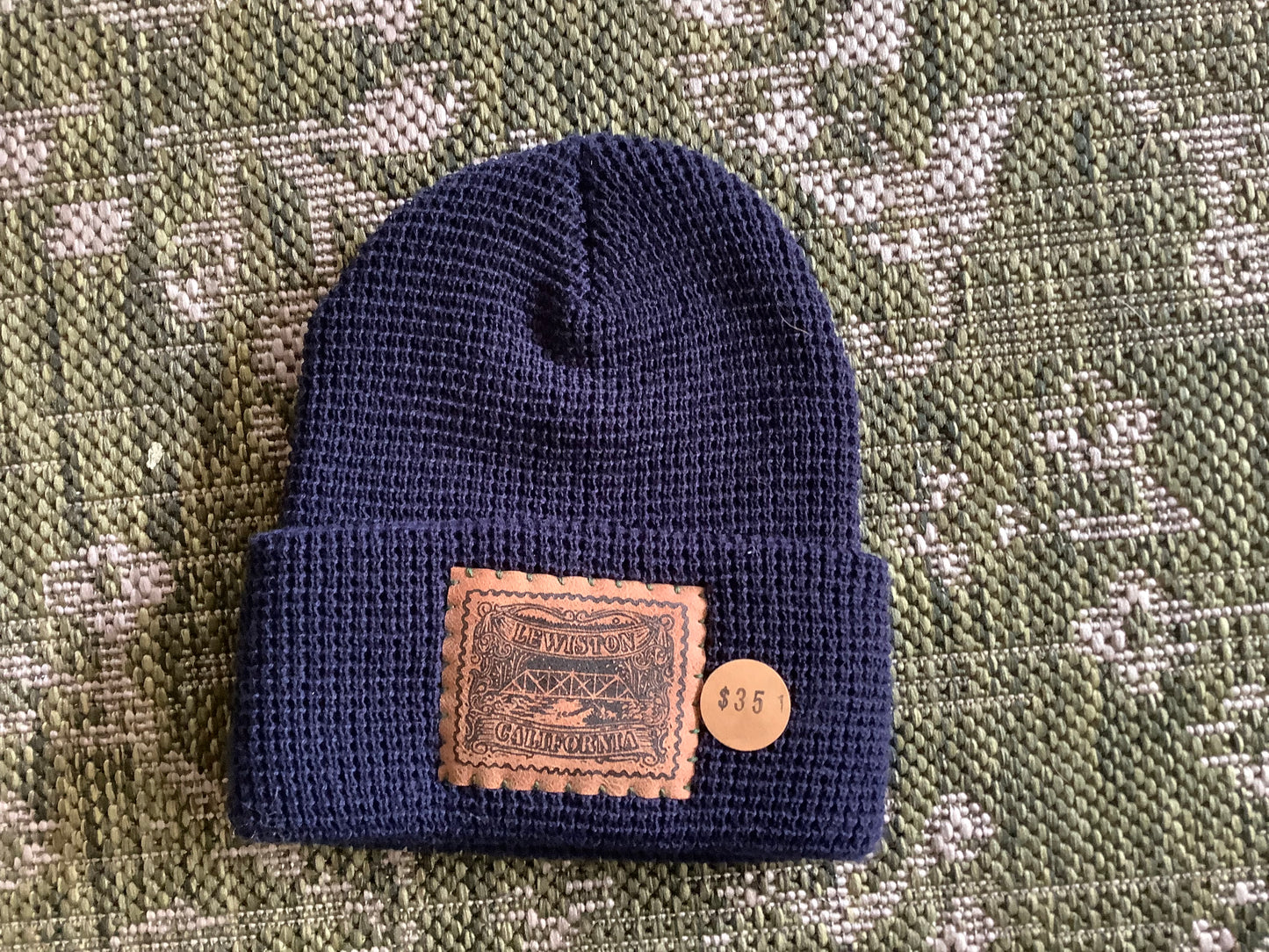 Lewiston Bridge Navy Blue Waffle Beanie